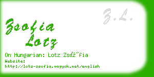 zsofia lotz business card